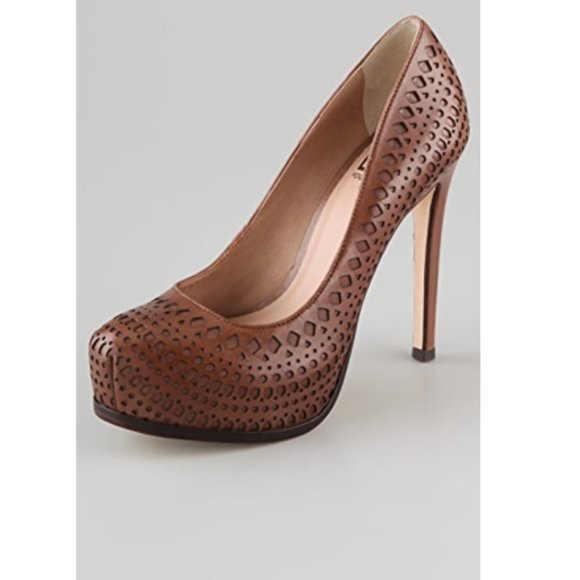 Pour La Victoire Shoes - Pour La Victoire 'Veder' Laser Cut Platform Pumps